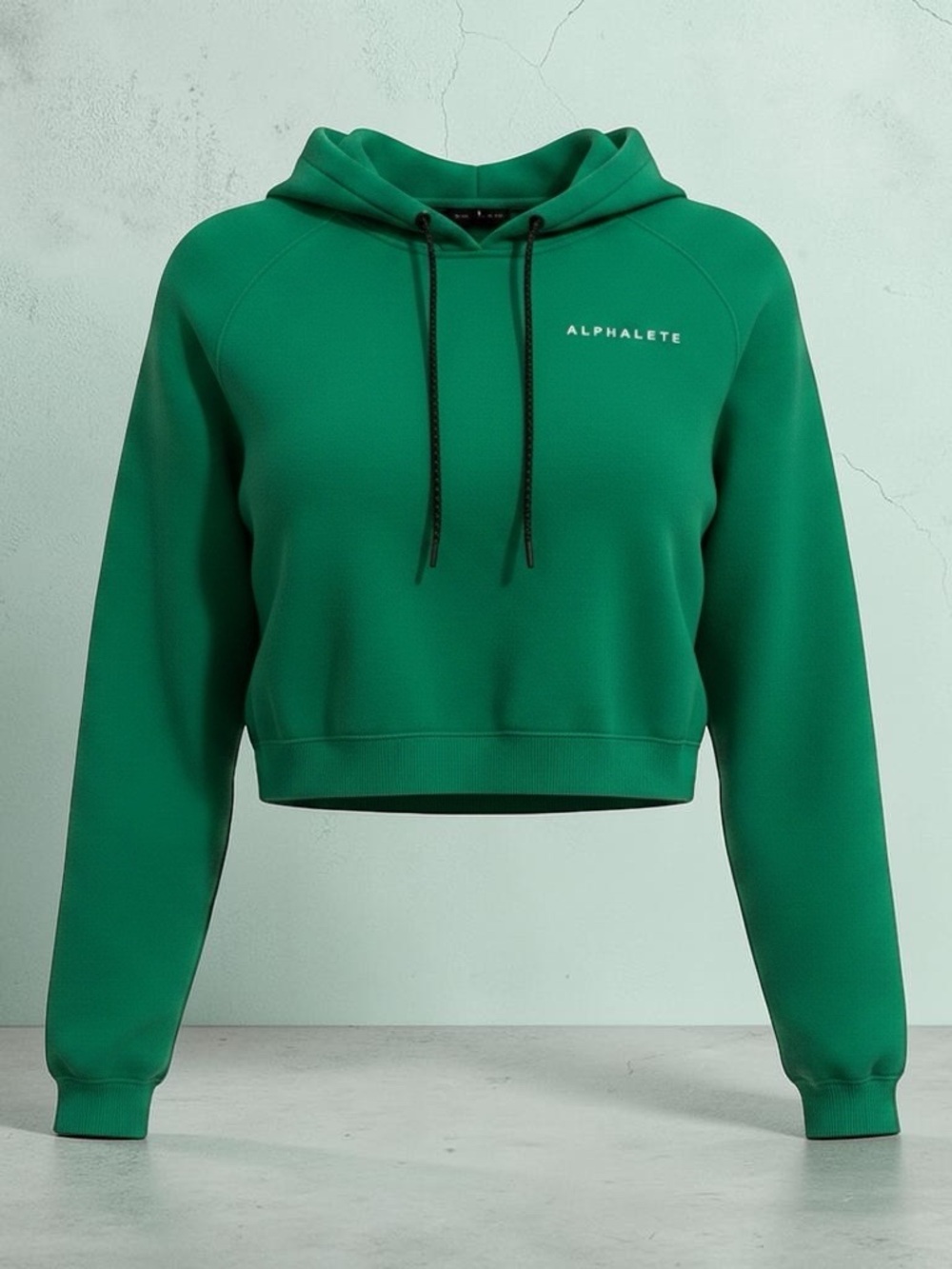 Alphalete Emerald Green Cropped Hoodie